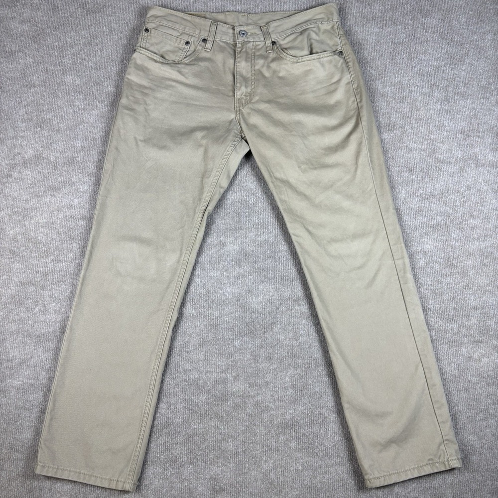 Levi's 511 Slim Fit Khaki Tan Jeans Men's 34x30 Cotton Casual Pants - Picture 2 of 9